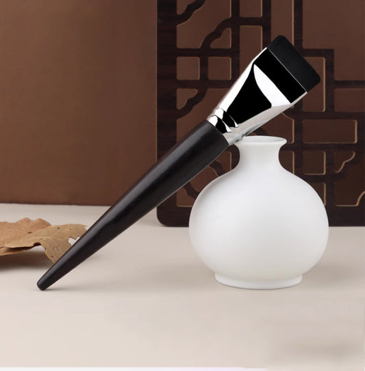 Flat Foundation Brush with Ebony Handle, Ultra-Thin Seamless Makeup Brush for Liquid Foundation & Mask