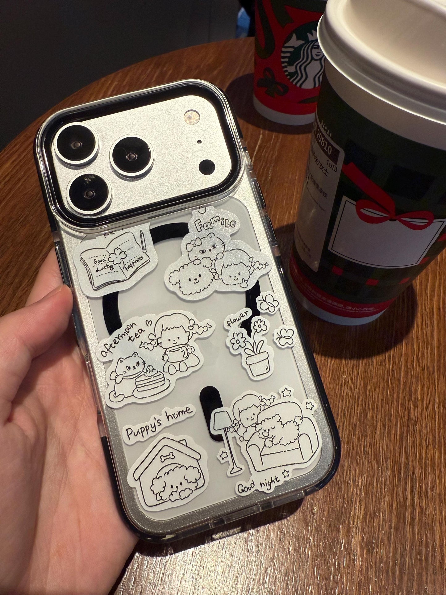 MagSafe Minimalist Dog iPhone 16 Pro Max Case. 360 Rotatable Kickstand. Cute Line Art Puppy Cover. Magnetic Grip for iPhone 15 13 12.