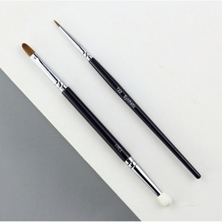 2-in-1 Precision Detail Makeup Brush with Sponge – Fine Tip Eyeliner, Spot Concealing & Under-Eye Coverage