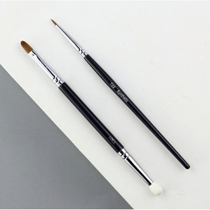 2-in-1 Precision Detail Makeup Brush with Sponge – Fine Tip Eyeliner, Spot Concealing & Under-Eye Coverage