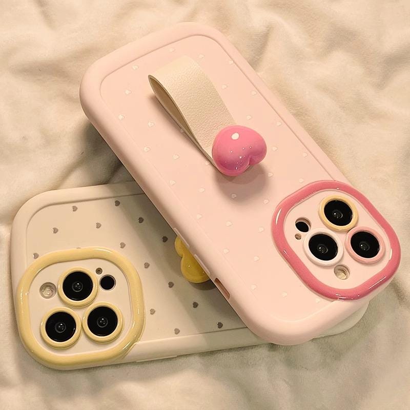Coquette Pink Heart iPhone Case: 3D Love Grip, Soft Silicone