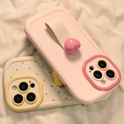 Coquette Pink Heart iPhone Case: 3D Love Grip, Soft Silicone