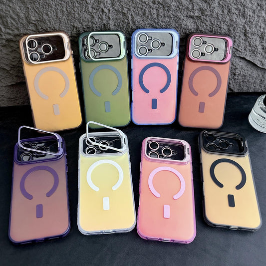 MagSafe Camera Kickstand iPhone 16 Pro Max Case. Built-in Lens Protector. Full Body Shockproof IMD Cover for iPhone 15, 14.