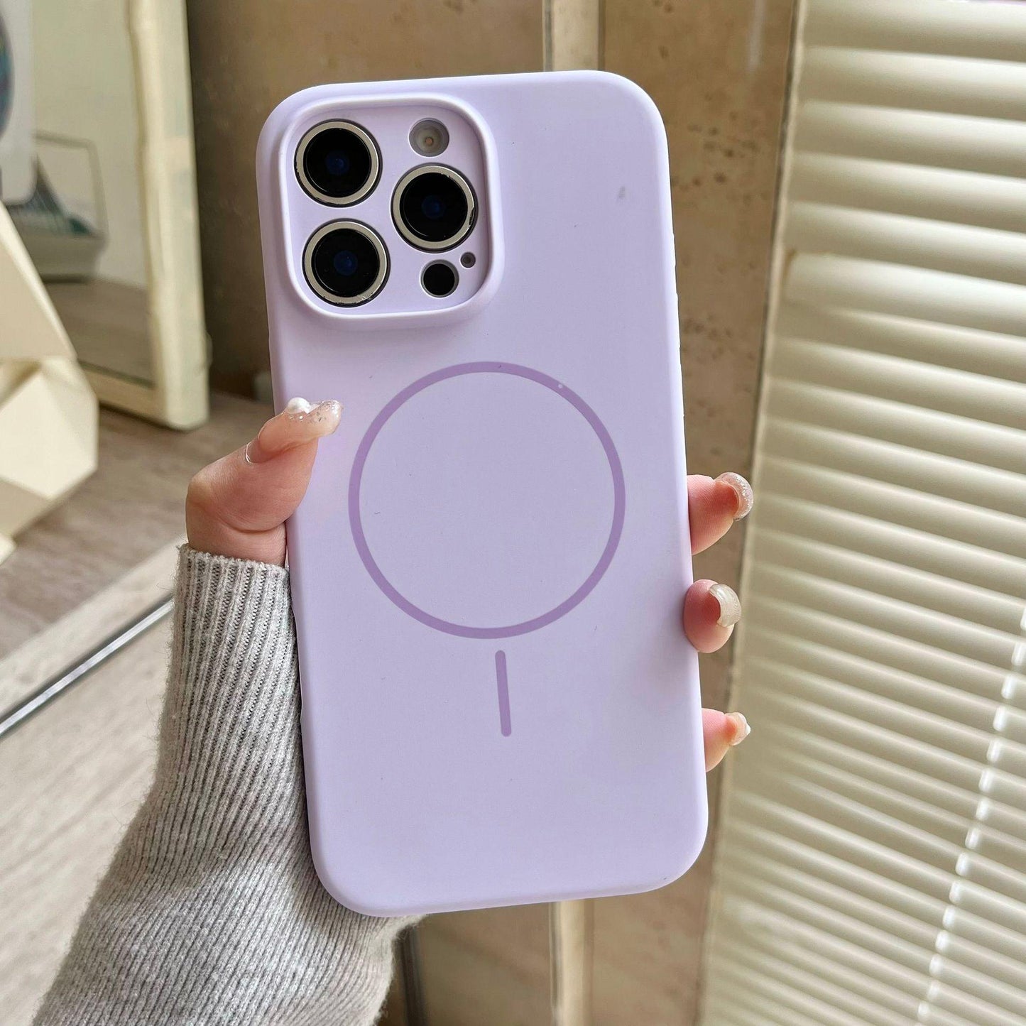 Minimalist MagSafe Silicone iPhone 16 Pro Max Case. Thin Magnetic Ring. Precision Camera Lens Protection. Soft Shockproof Cover 15 14.