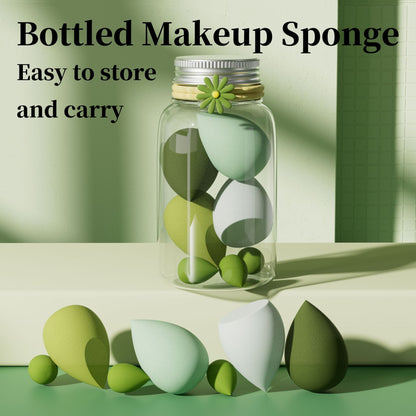 4-Pack Premium Makeup Sponge Set – Mixed Shapes (Teardrop, Angled, Gourd) for Flawless Wet & Dry Blending