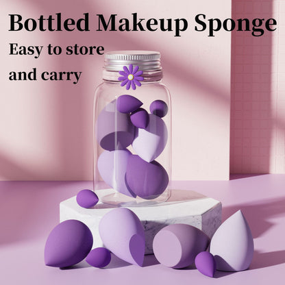4-Pack Premium Makeup Sponge Set – Mixed Shapes (Teardrop, Angled, Gourd) for Flawless Wet & Dry Blending