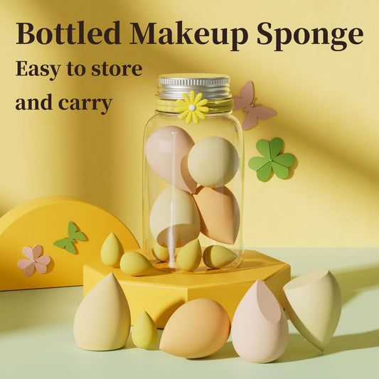 4-Pack Premium Makeup Sponge Set – Mixed Shapes (Teardrop, Angled, Gourd) for Flawless Wet & Dry Blending
