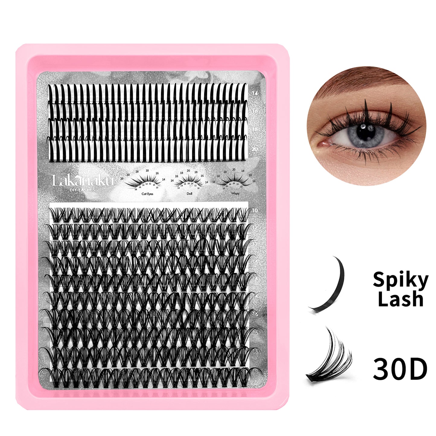 Spiky Fairy 30D Lash Book | Western Style DIY Cluster Lashes