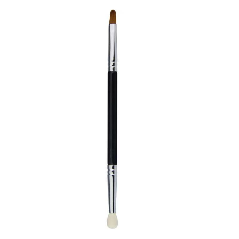 2-in-1 Precision Detail Makeup Brush with Sponge – Fine Tip Eyeliner, Spot Concealing & Under-Eye Coverage