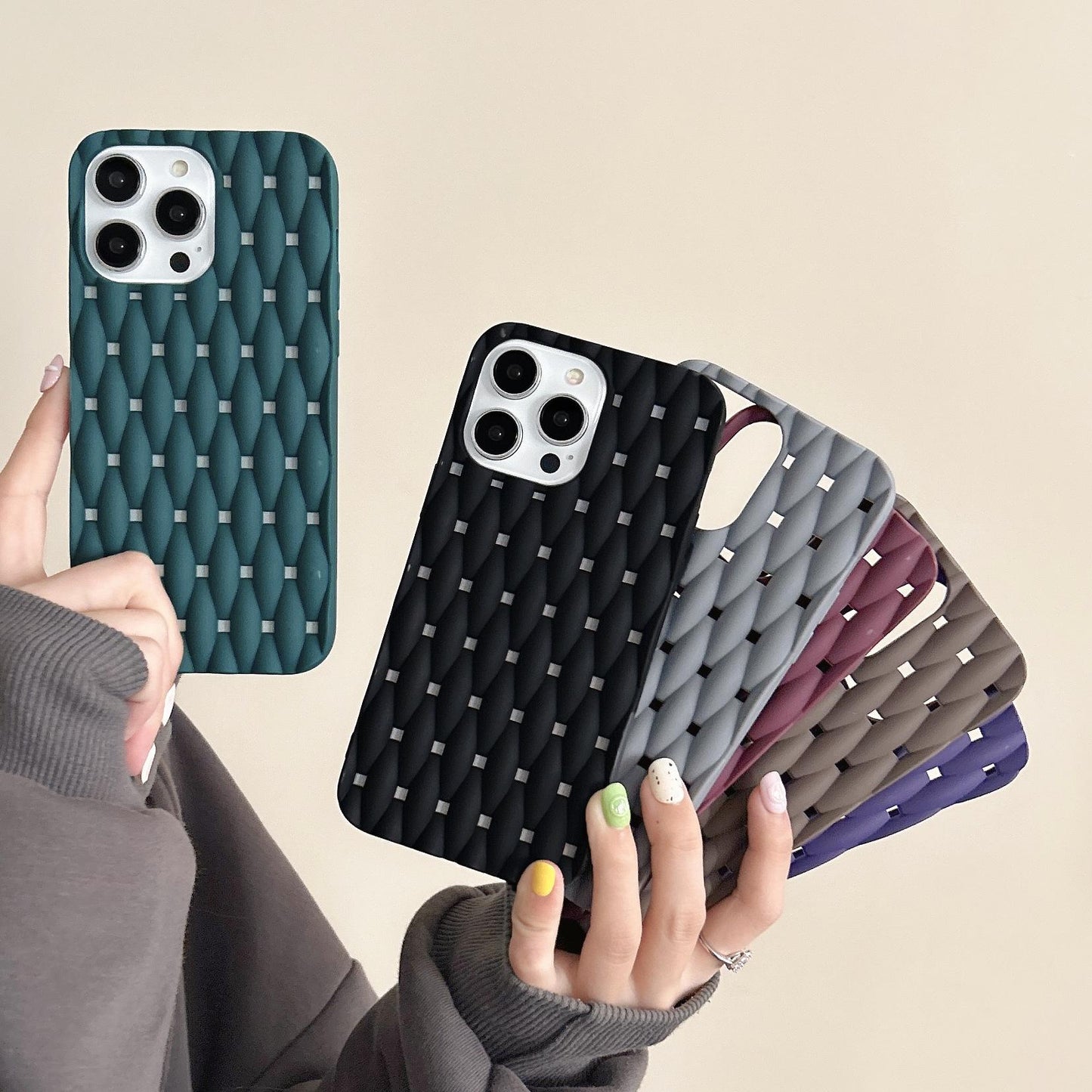 Summer Cooling Wavy iPhone 16 Pro Max Case. Breathable Mesh Hollow Out Cover. Cute Lace Edge. Minimalist Heat Dissipation Gift for 15 14.