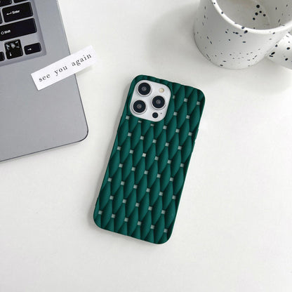 Summer Cooling Wavy iPhone 16 Pro Max Case. Breathable Mesh Hollow Out Cover. Cute Lace Edge. Minimalist Heat Dissipation Gift for 15 14.