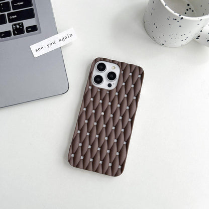 Summer Cooling Wavy iPhone 16 Pro Max Case. Breathable Mesh Hollow Out Cover. Cute Lace Edge. Minimalist Heat Dissipation Gift for 15 14.