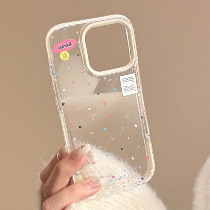 Y2K Star & Heart MagSafe iPhone 16 Pro Max Case. Clear Magnetic Kickstand. Acubi Aesthetic Graffiti Star Cover. Cute Gift for 15 14.