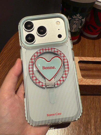 Y2K Star & Heart MagSafe iPhone 16 Pro Max Case. Clear Magnetic Kickstand. Acubi Aesthetic Graffiti Star Cover. Cute Gift for 15 14.