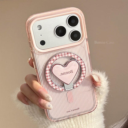Y2K Star & Heart MagSafe iPhone 16 Pro Max Case. Clear Magnetic Kickstand. Acubi Aesthetic Graffiti Star Cover. Cute Gift for 15 14.