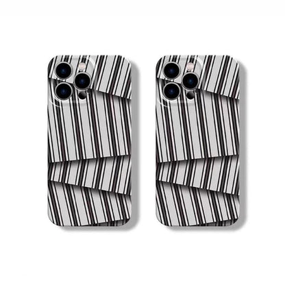 Abstract Black & White Stripe iPhone Case, Geometric Optical Illusion