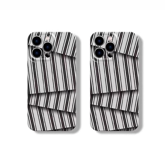 Abstract Black & White Stripe iPhone Case, Geometric Optical Illusion