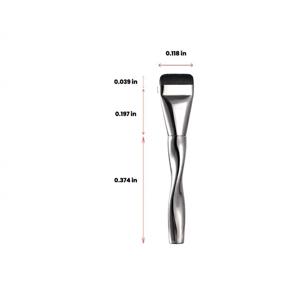 Linear Foundation Spatula Brush – The "No-Waste" Tool for an Ultra-Thin, Airbrushed Finish